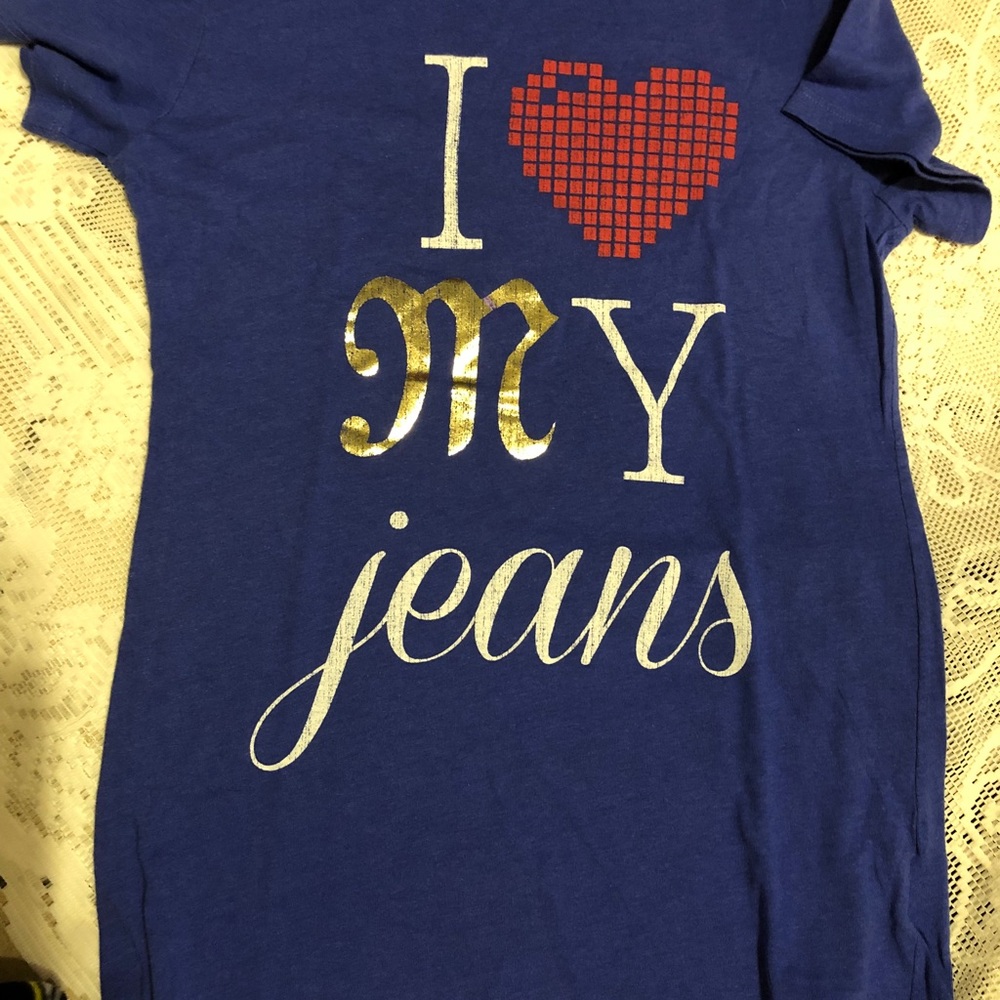 Miss Me “I Love My Jeans” Tee - Picture 3 of 6